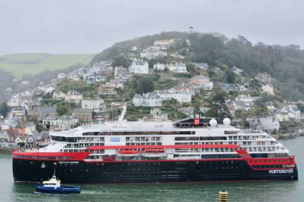04 March 2020 - 07-24-17 
Cruise ship Fridtjof Nansen arrives in Dartmouth.
140 meters long and 24 m wide (called the beam) the ship is named after the Norwegian explorer and Nobel Peace Prize winner Fridtjof Nansen (1861-1930)
-------------- 
Cruise ship Fridtjof Nansen visits Dartmouth